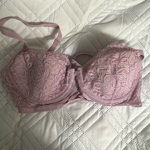 Pinkish-purple balconette bra